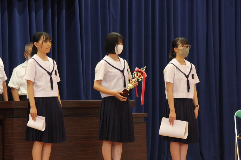 表彰式(吹奏楽部)