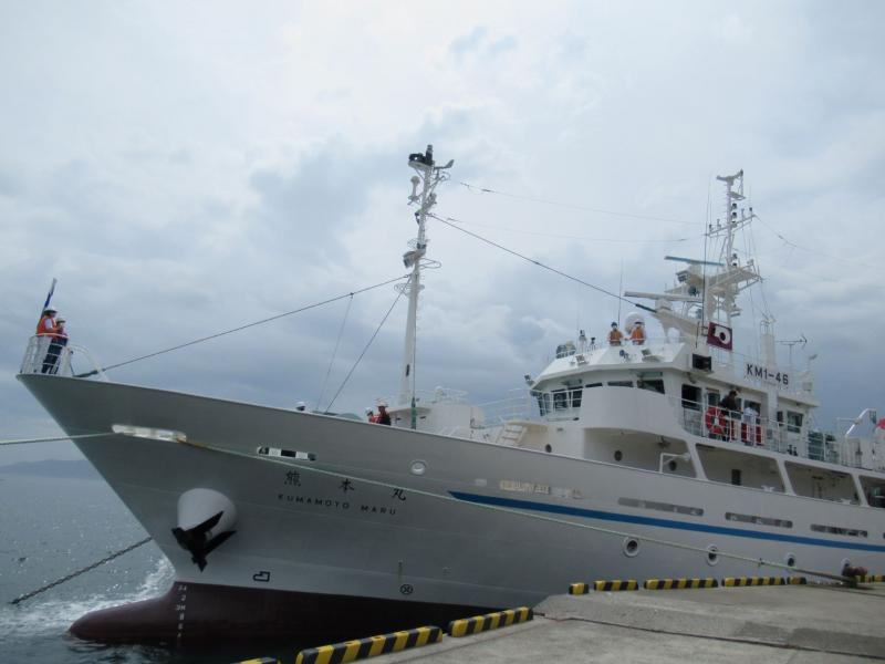 自分の担当場所に付き船が港を離れました