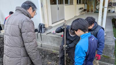 「雨庭」基礎工事