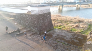 水泳部人吉城水ノ手門跡トレーニング