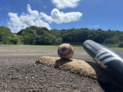 天支球と上天草高校野球場
