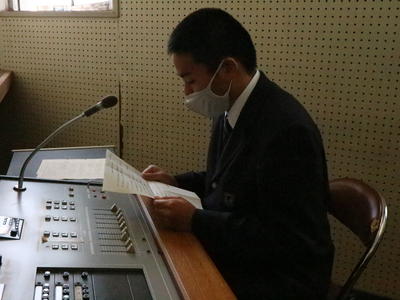 選挙管理委員長による説明