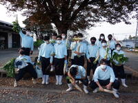 収穫後の集合写真