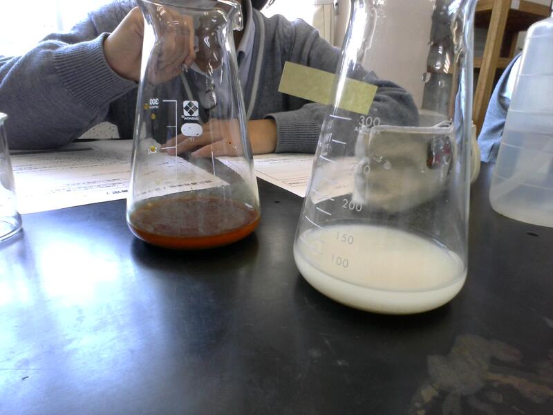 滴定前と滴定後