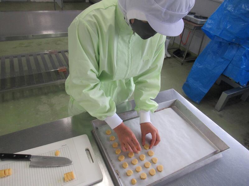 均等に切って並べる