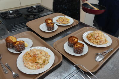 全員分盛りつけ