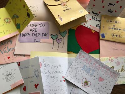 台湾の高校生から届いたバレンタインのカード
