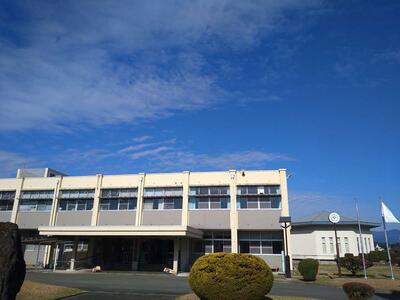 ３学期始業式　晴れました