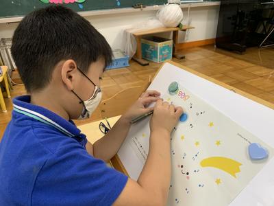 数字のお勉強をしているよ。