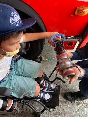 ホースは重かったです。