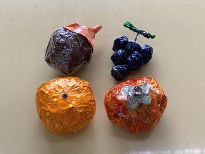 秋の果物作ったよ！どれもおいしそう！