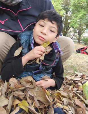 葉っぱのおふとんだ！