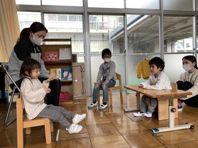 3人揃って朝の会！