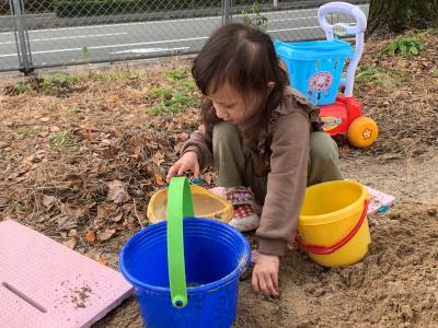 水と砂の混ざる感触を味わったよ！