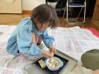 水で戻すとちぎれるようになったよ！