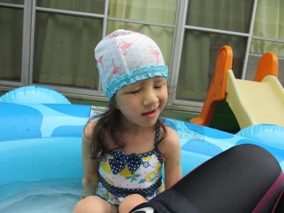 プールはいれたよ。