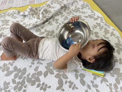 玩具にじっくり触れたよ！