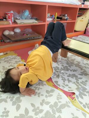 ブリッジ！足の力が強くなったよ。