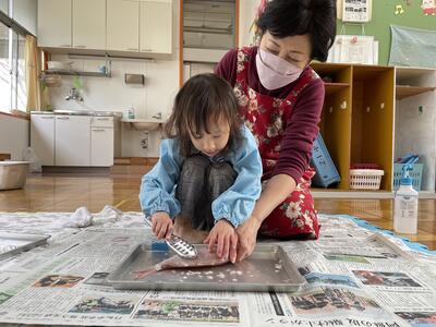 魚のうろこ取りもしたよ！