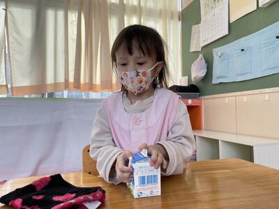 マスクの練習を始めたよ！