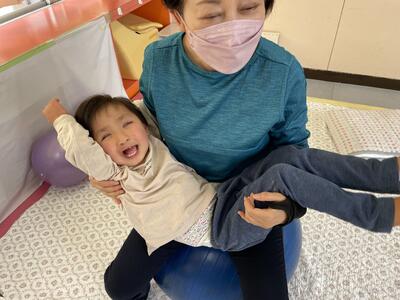 バランスボール楽しいな！