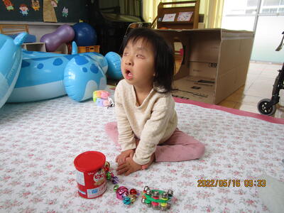 お座りの姿勢が安定してきました！