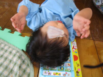 寒天がおでこに乗っちゃた！！