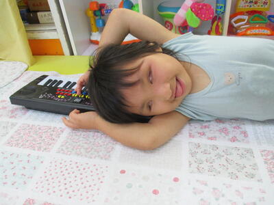 キーボードのリズムが大好き。