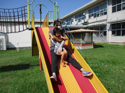 滑り台、面白いよ！