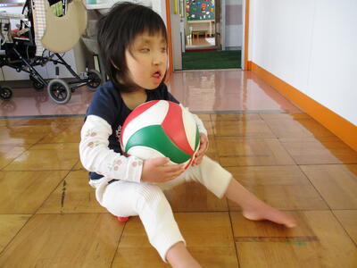 ボールキャッチ　上手になったよ！