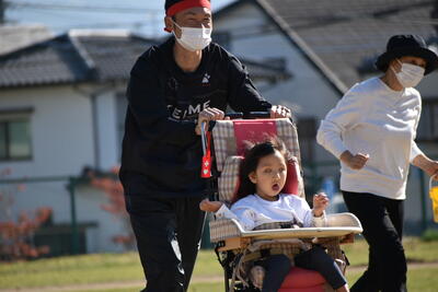 お父さんと全力疾走！