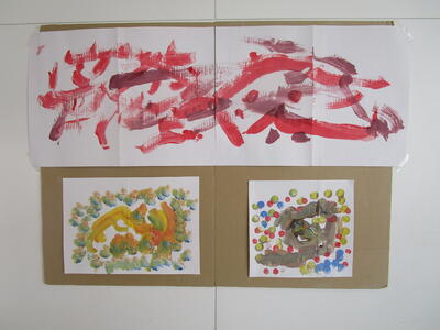 伸び伸びと筆を動かしました。