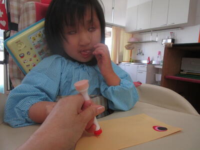 ペタペタしたよ。