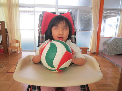 ボールを上手にキャッチできるよ。