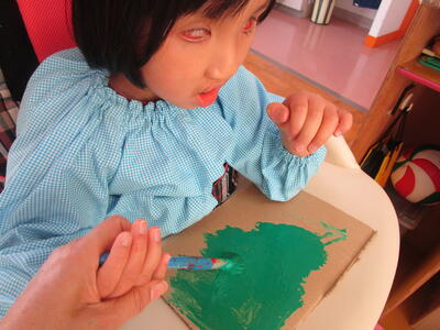 絵具を沢山ぬったよ！