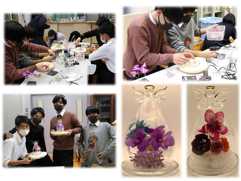 ボトルフラワー制作