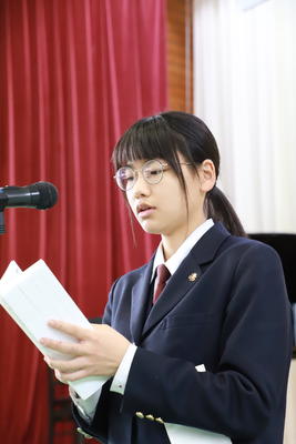 田中さん　送辞