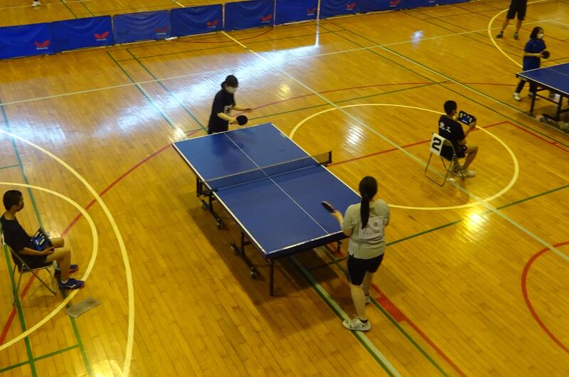 卓球の試合の様子です。