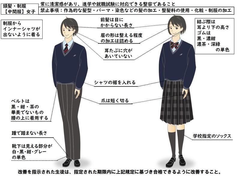 校則について - 熊本県立南稜高等学校