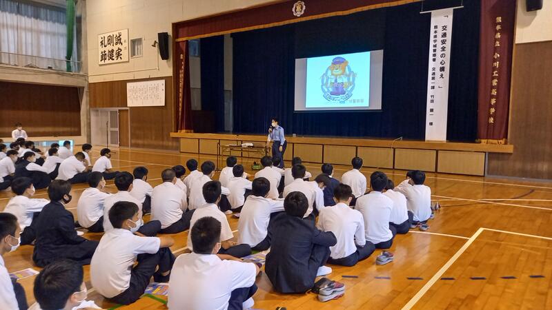 交通安全講話の様子