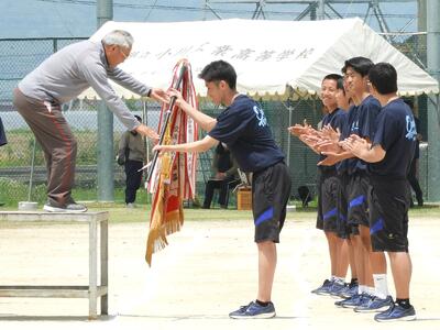 表彰の予行の様子