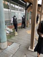 北口の様子（この柵の前を通って登下校します）