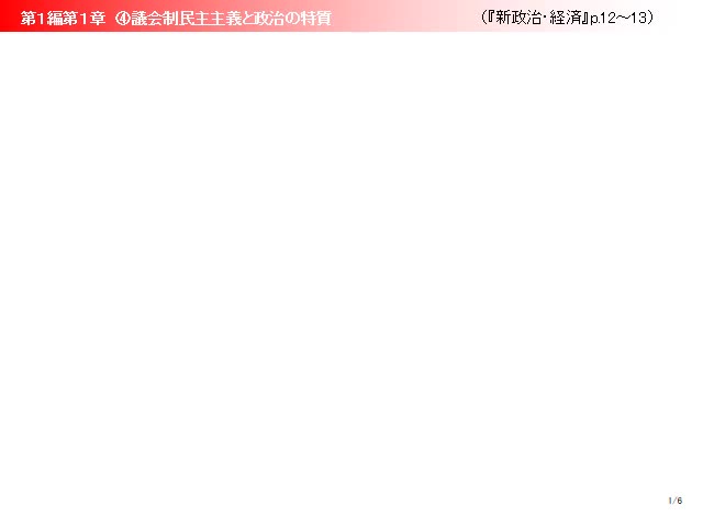 ３年政治・経済【第５回議会制民主主義と政治の特質】