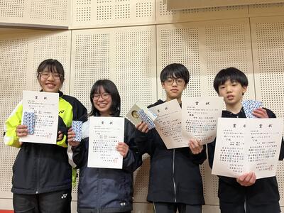 入賞した部員たち