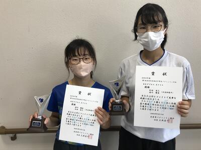 女子ダブルスＢクラス優勝