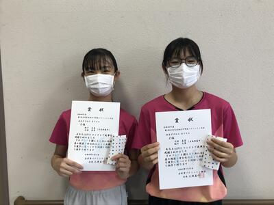 女子ダブルスＢクラス準優勝