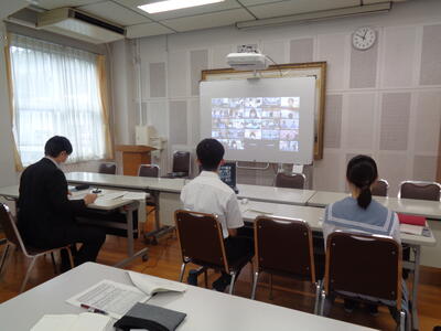 熊本県高等学校家庭クラブ連盟のリモート会議に校長先生と参加しました