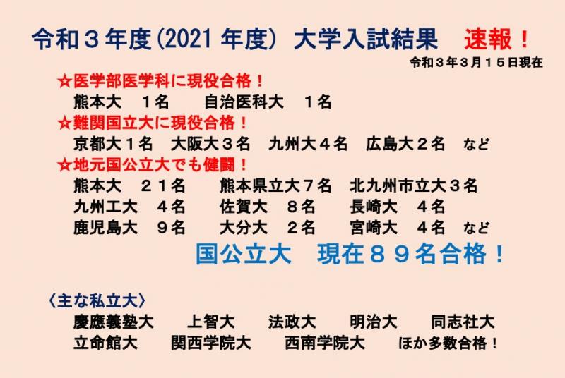 R3大学入試速報