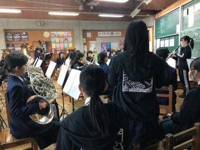 音楽室でのリハーサル