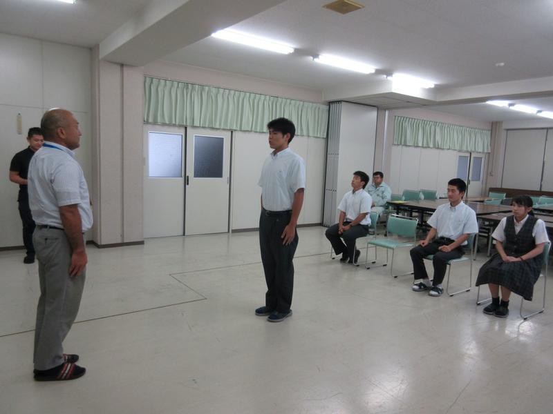 代表による挨拶。みんながんばって！